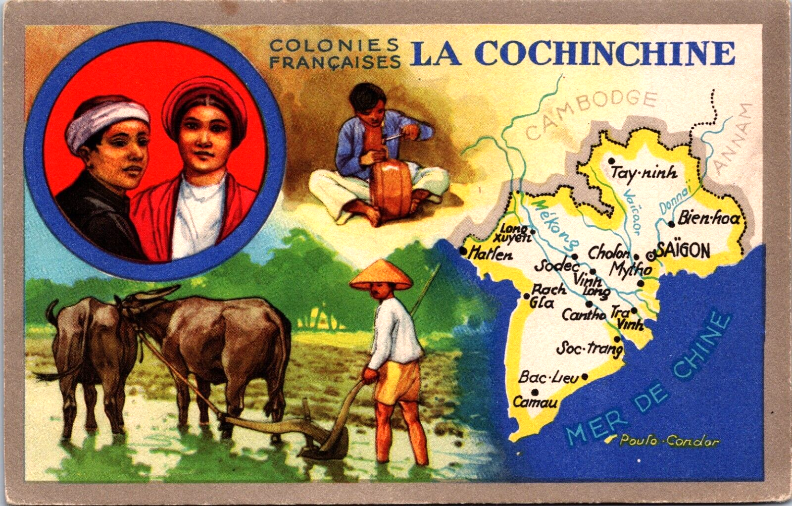 Colonies Francaises La Cochinchine Cambodge Annam Postcard 09.65 | eBay