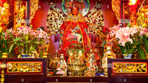 Chua Ba Thien Hau Temple, Chinatown, downtown Los Angeles, California,  United States of America Stock Photo - Alamy