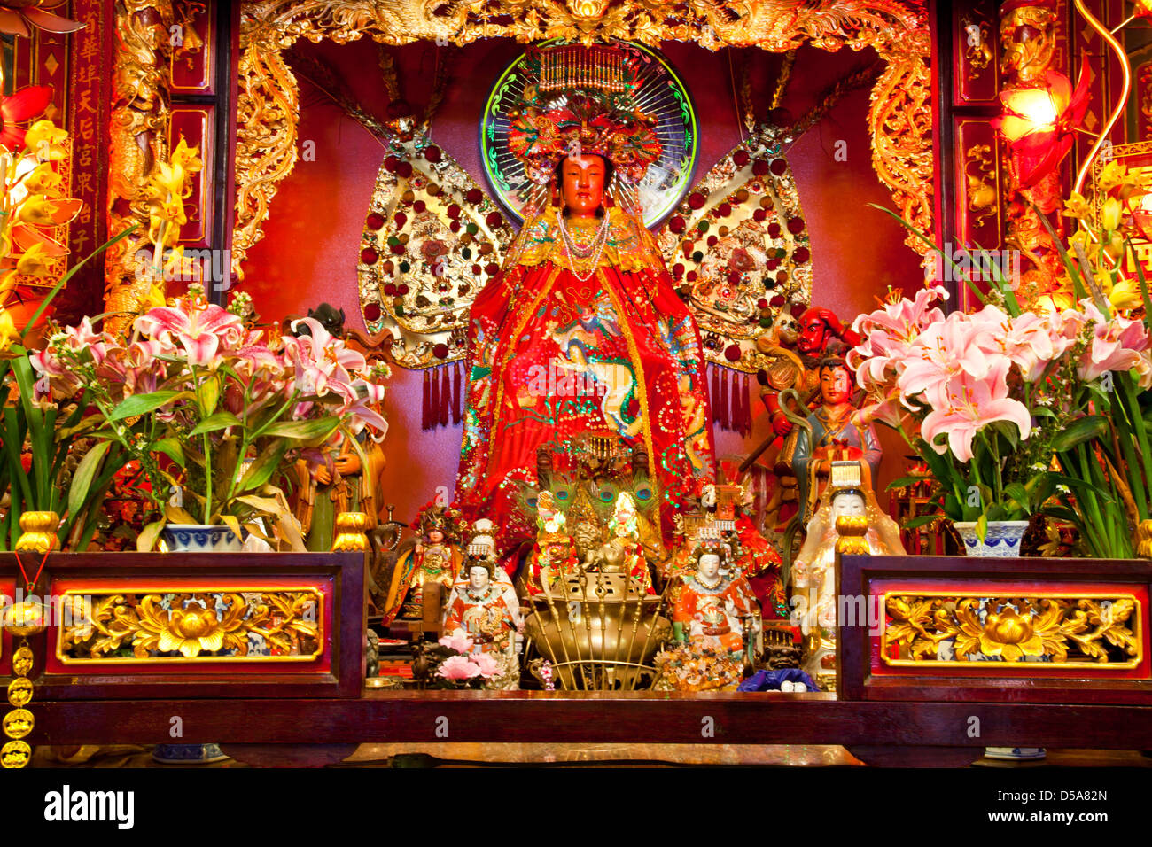 Chua Ba Thien Hau Temple, Chinatown, downtown Los Angeles, California,  United States of America Stock Photo - Alamy