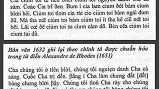 TIẾNG VIỆT TỪ THỜI LM DE RHODES – KINH LẠY CHA (PHẦN 5A) – Văn Đoàn Việt